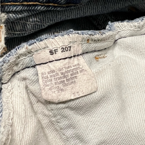 1960s Levi’s Bell Bottom Orange Tab VINTAGE Jeans 27x33 - Picture 7 of 11